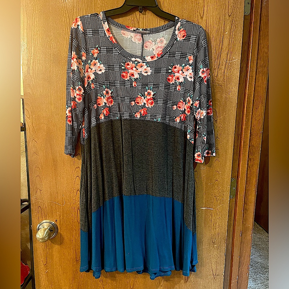 Dress/Tunic Top, Multicolored, sz 3XL